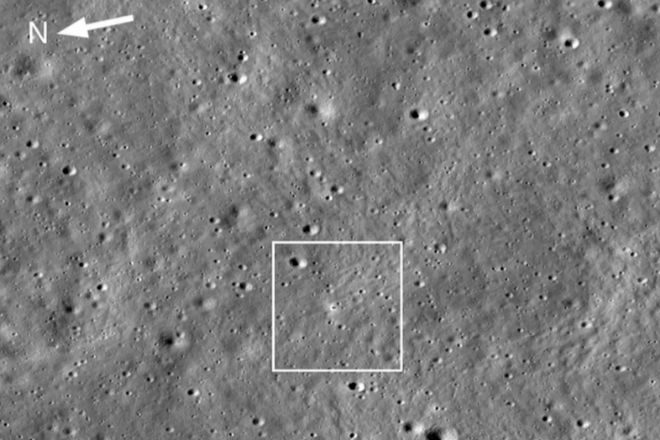 Imagen de la sonda lunar indica Chandrayaan 3 captada por la NASA hace siete días.