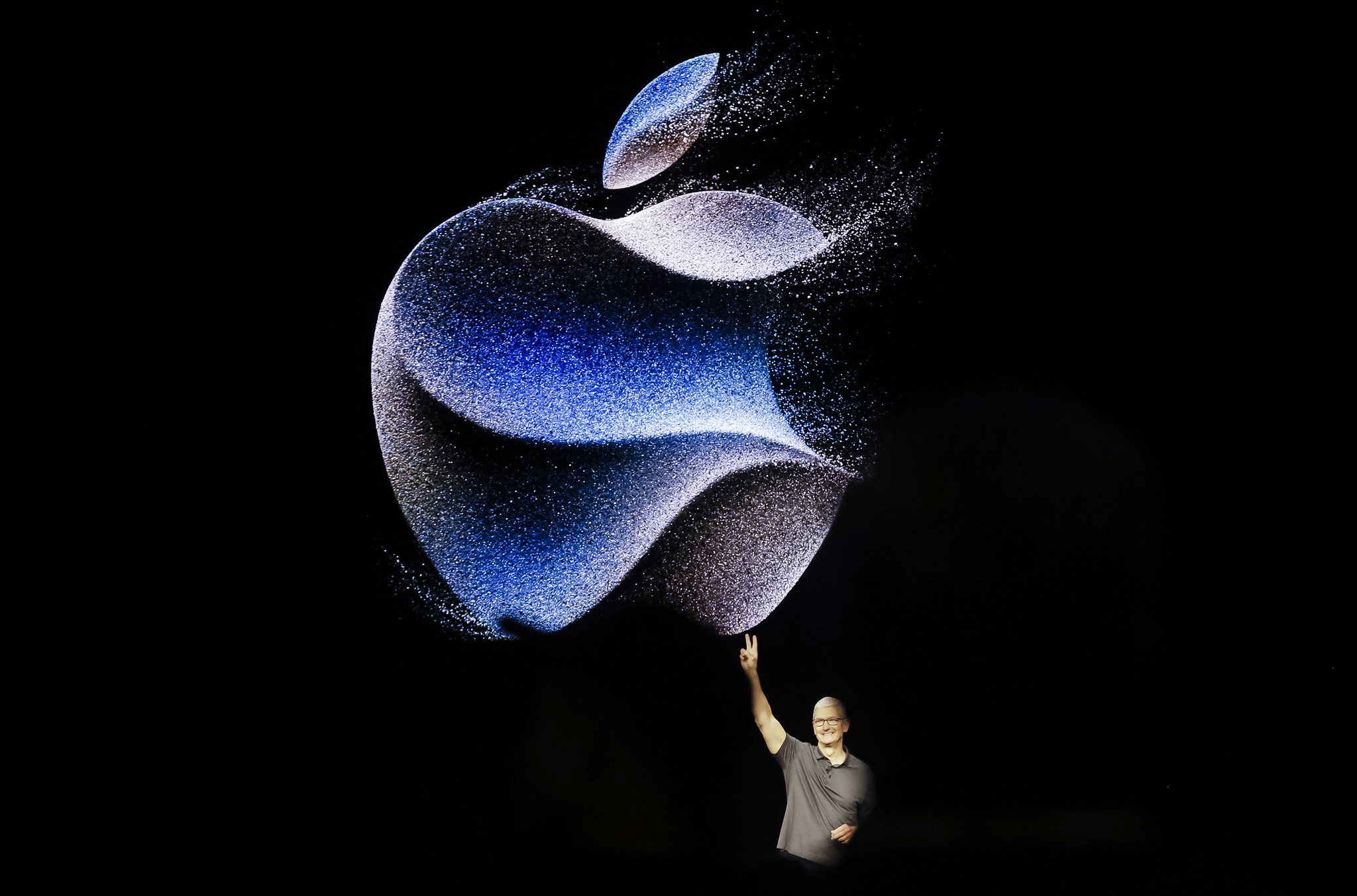 El CEO de Apple, Tim Cook, durante la presentación del iPhone 15.