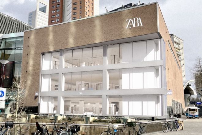 Diseño del edificio que albergará el nuevo establecimiento de Zara en Rotterdam.