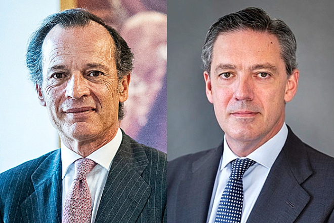 Javier Marín, CEO de Singular Bank, e Íñigo Martos, CEO de Deutsche Bank en España.