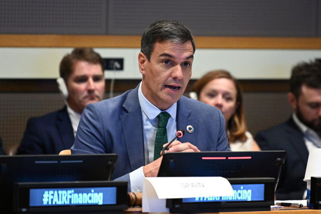 El presidente del Gobierno en funciones, Pedro Sánchez, esta semana en la ONU.