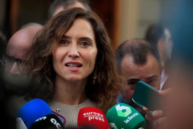 La presidenta madrileña, Isabel Díaz Ayuso.