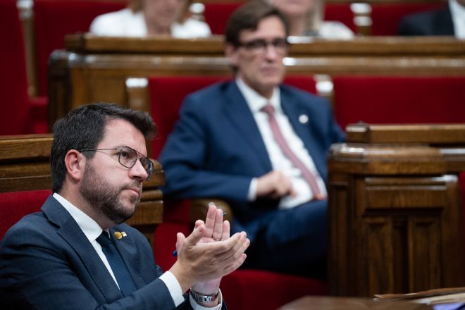 El president de la Generalitat, Pere Aragonès (ERC), afronta hoy la recta final de su primer Debate de Política General tras romper con Junts.
