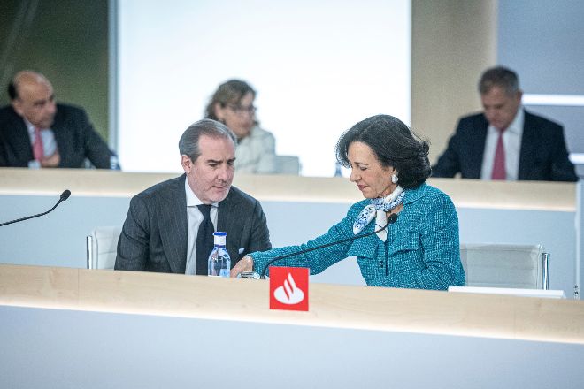 Ana Botín, presidenta de Santander, y Héctor Grisi, consejero delegado del banco.