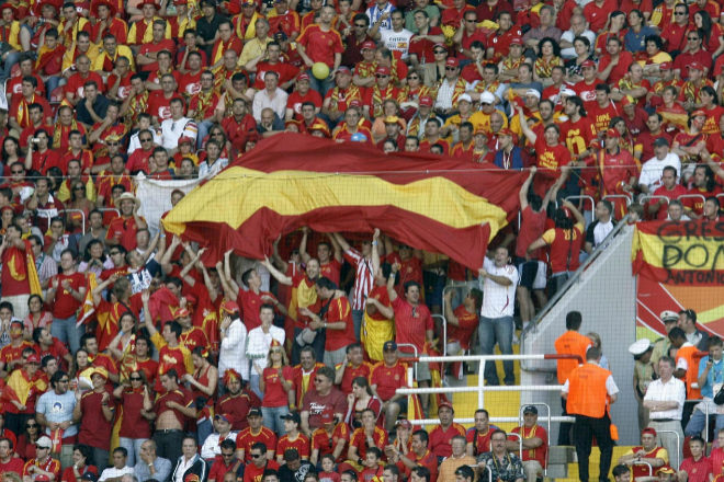 Aficionados de la selección española de fútbol.