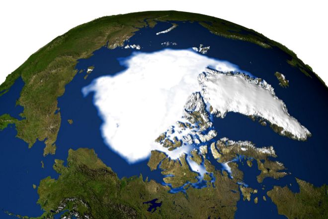 Capa de hielo ártico donde se encuentra en permafrost.