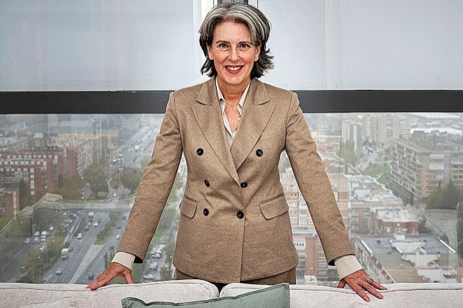 Martine Ferland, CEO mundial de Mercer, en la sede de la multinacional en Madrid.