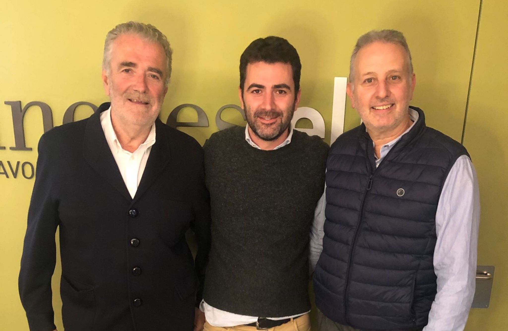 Joan Maria Feliu, socio director de Finques Feliu; Albert Bosch, CEO de Housfy, y Carles Subirà, jefe de comunidades de Finques Feliu.