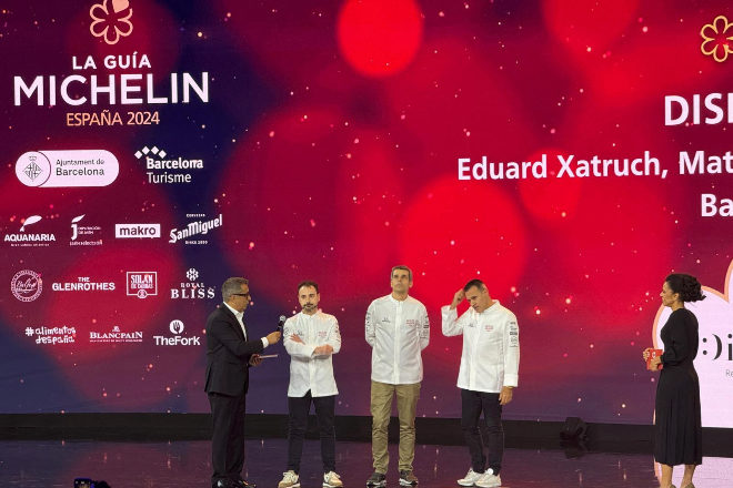 Oriol Castro, Eduard Xatruch y Mateu Casañas de Disfrutar, nuevo tres estrellas Michelin.
