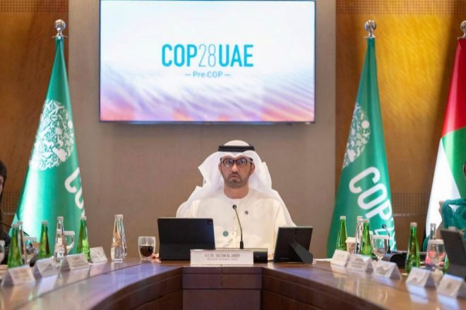Sultan Al Jaber, presidente de la COP28 y de ADNOC, la petrolera estatal de Emiratos Árabes Unidos.