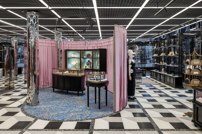 Interior de la nueva tienda de Gucci en Meatpacking District.