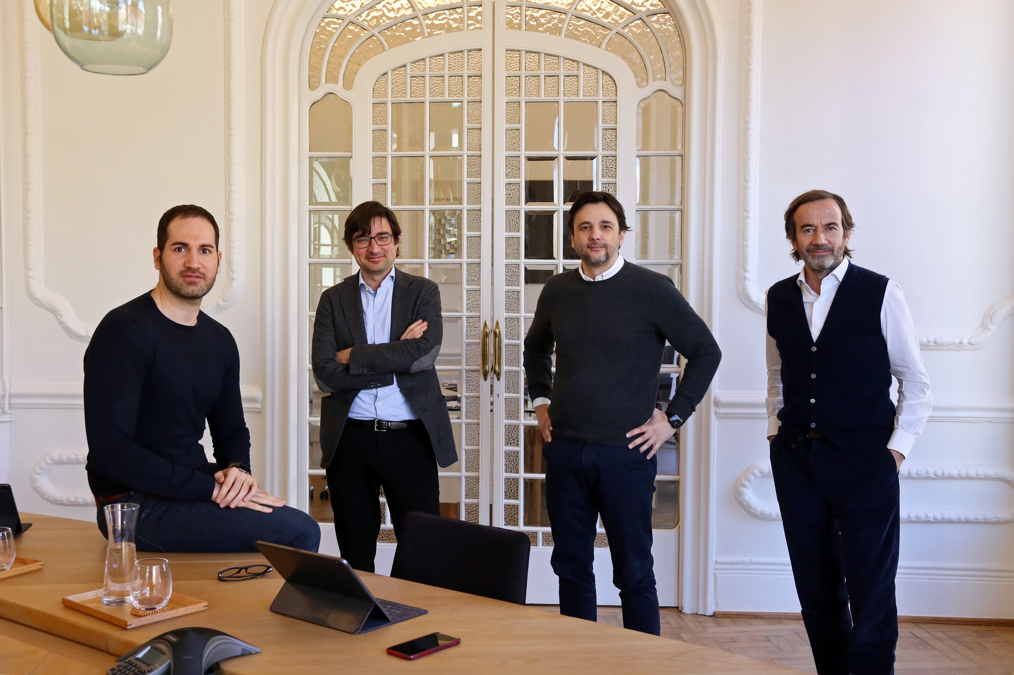 De izquierda a derecha, Carlos Trenchs, Alfonso Bassols y Gonzalo Rodés, socios de Aldea Ventures.