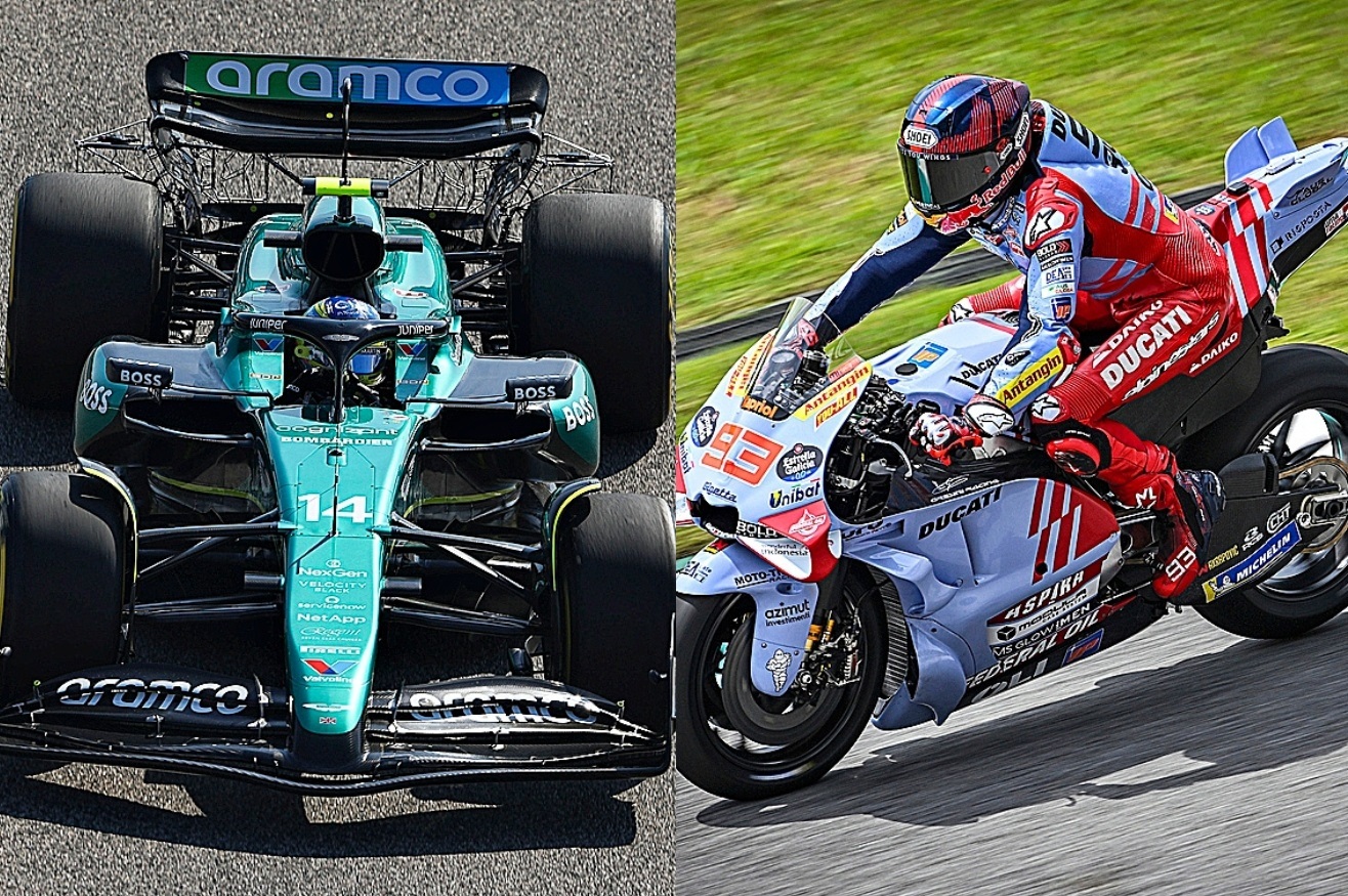 Fernando Alonso encara su segunda temporada en Aston Martin. Por su parte, Marc Márquez acaba de fichar por Gresini Racing.