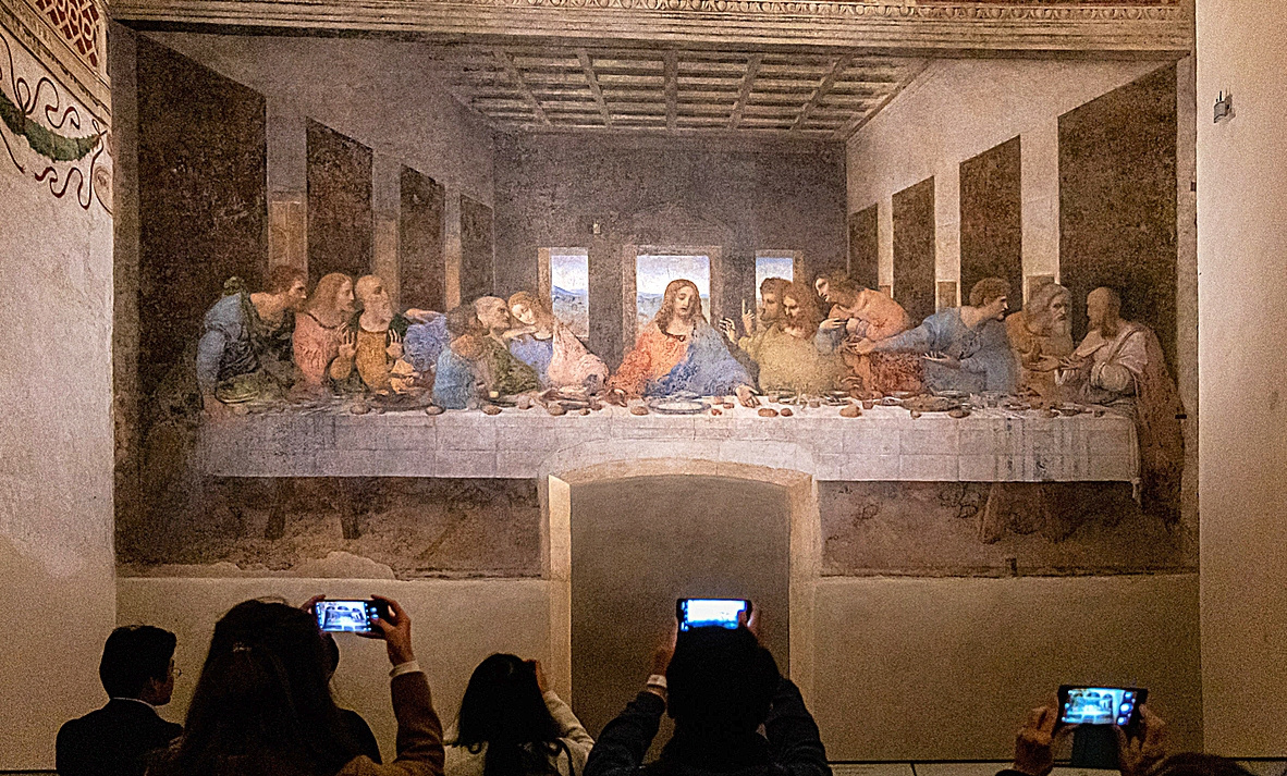 "Leonardo da Vinci se quedaba de pie y miraba. De hecho, pasó tanto tiempo analizando la composición de 'La última cena' (1485-1488), en la abadía de Santa Maria delle Grazie en Milán, como ejecutándola", explica Craig Wright, autor de 'Los hábitos secretos de los genios'.