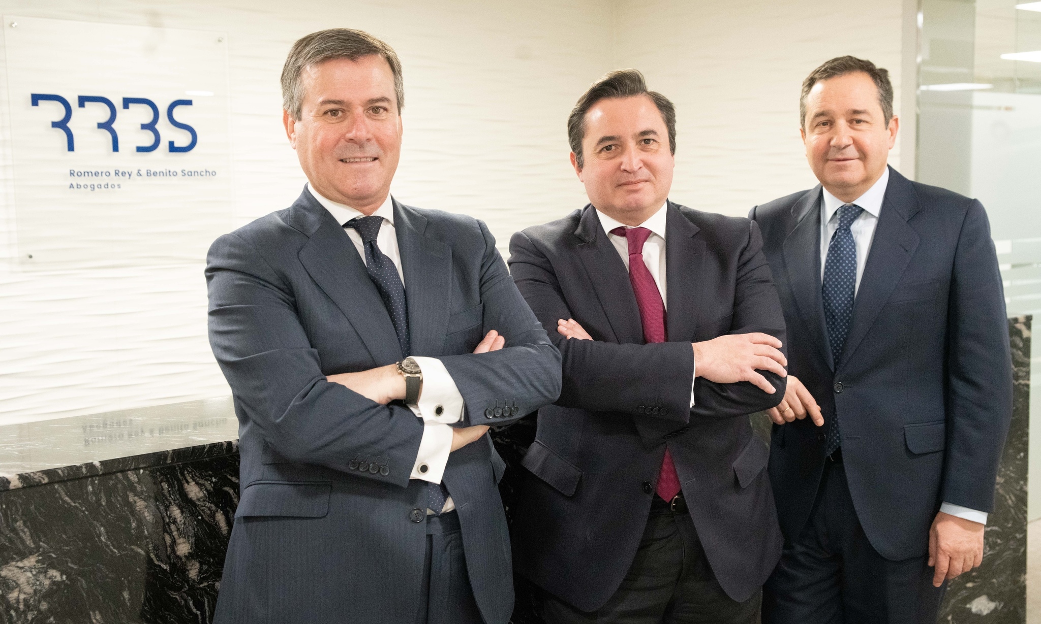 Los socios de RRBS Legal Ernesto Benito, Javier Cano y Manuel Romero.