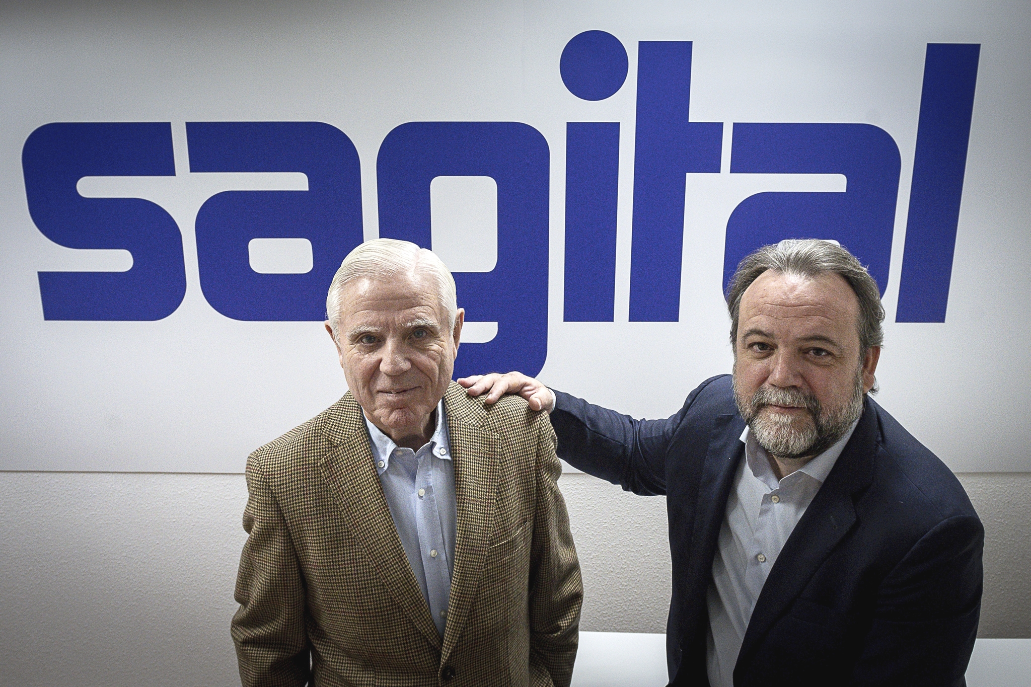Enrique Snchez Gonzlez, presidente ejecutivo de Sagital, junto a su hijo Enrique Snchez Abia, CEO de la firma que ofrece servicios externos como seguridad, limpieza o mantenimiento a ms de 1.000 empresas.