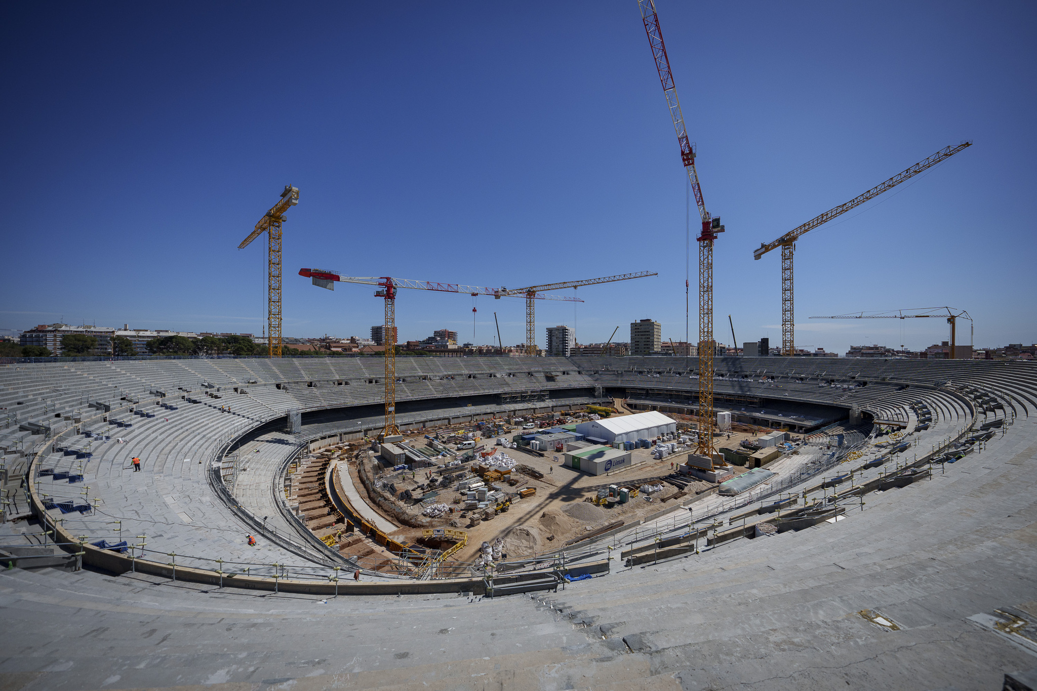 Obras del nuevo estadio Spotify Camp Nou.