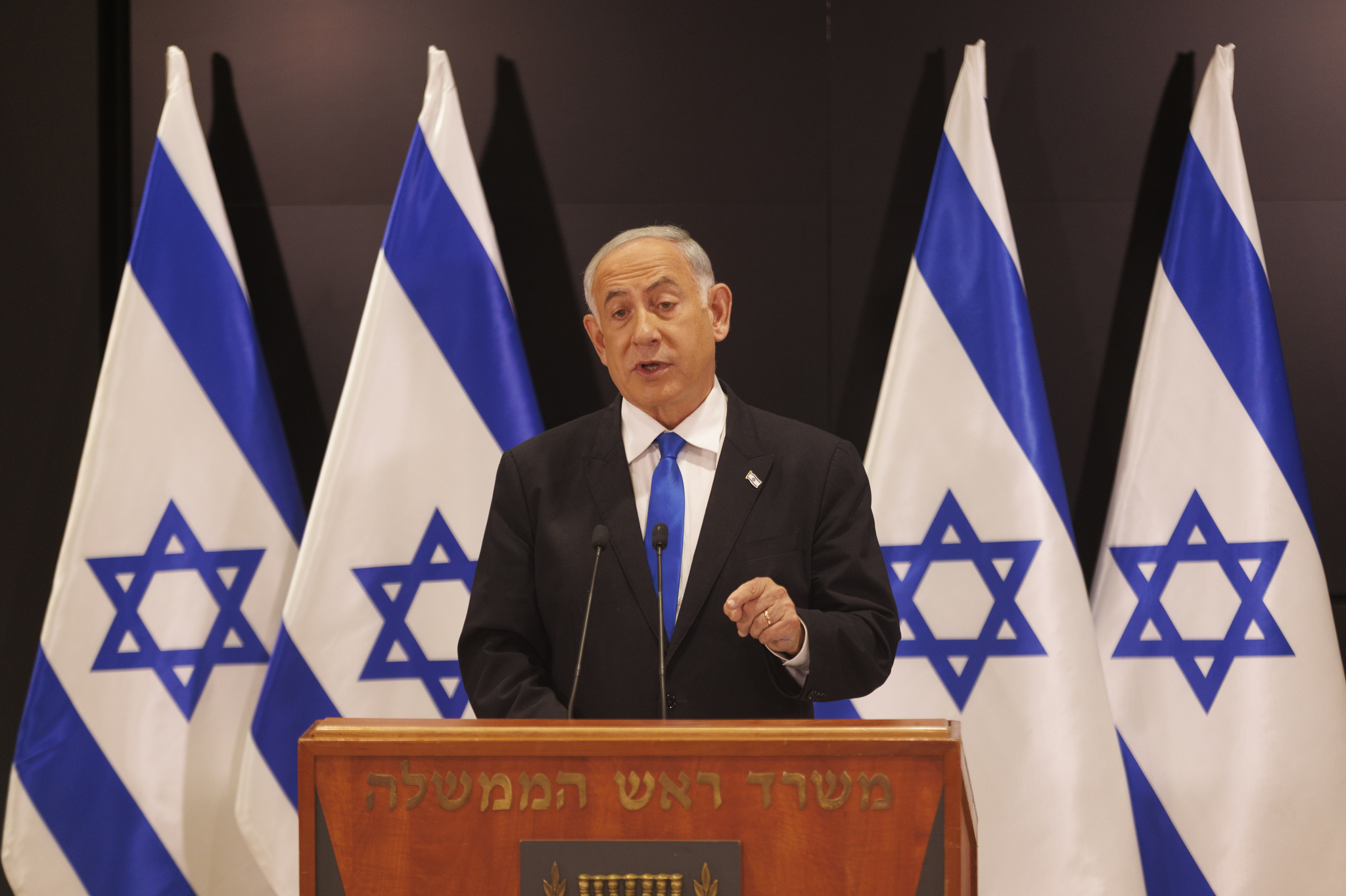 El primer ministro israel, Benjamin Netanyahu, habla el mircoles en Jerusalem.