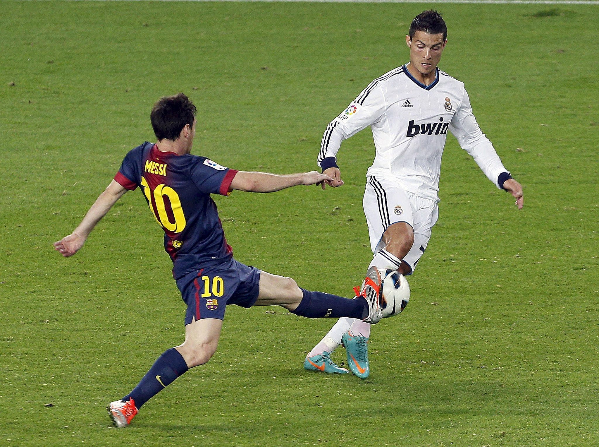 Cristiano Ronaldo y Messi, durante su etapa en Espaa.