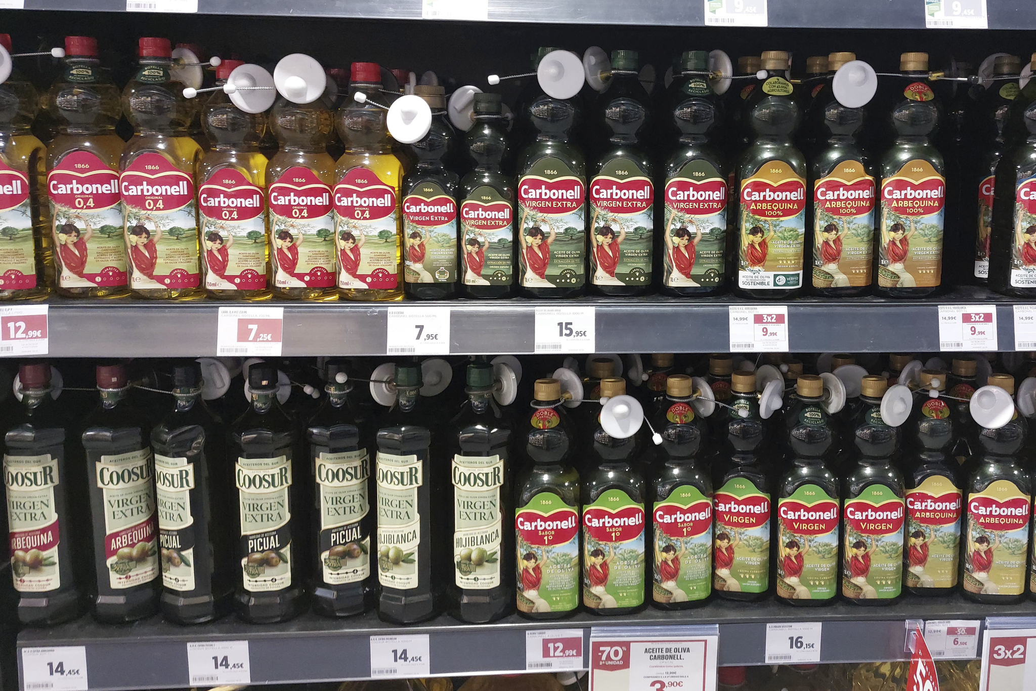 El IVA de alimentos básicos y aceite de oliva sube hoy al 2%