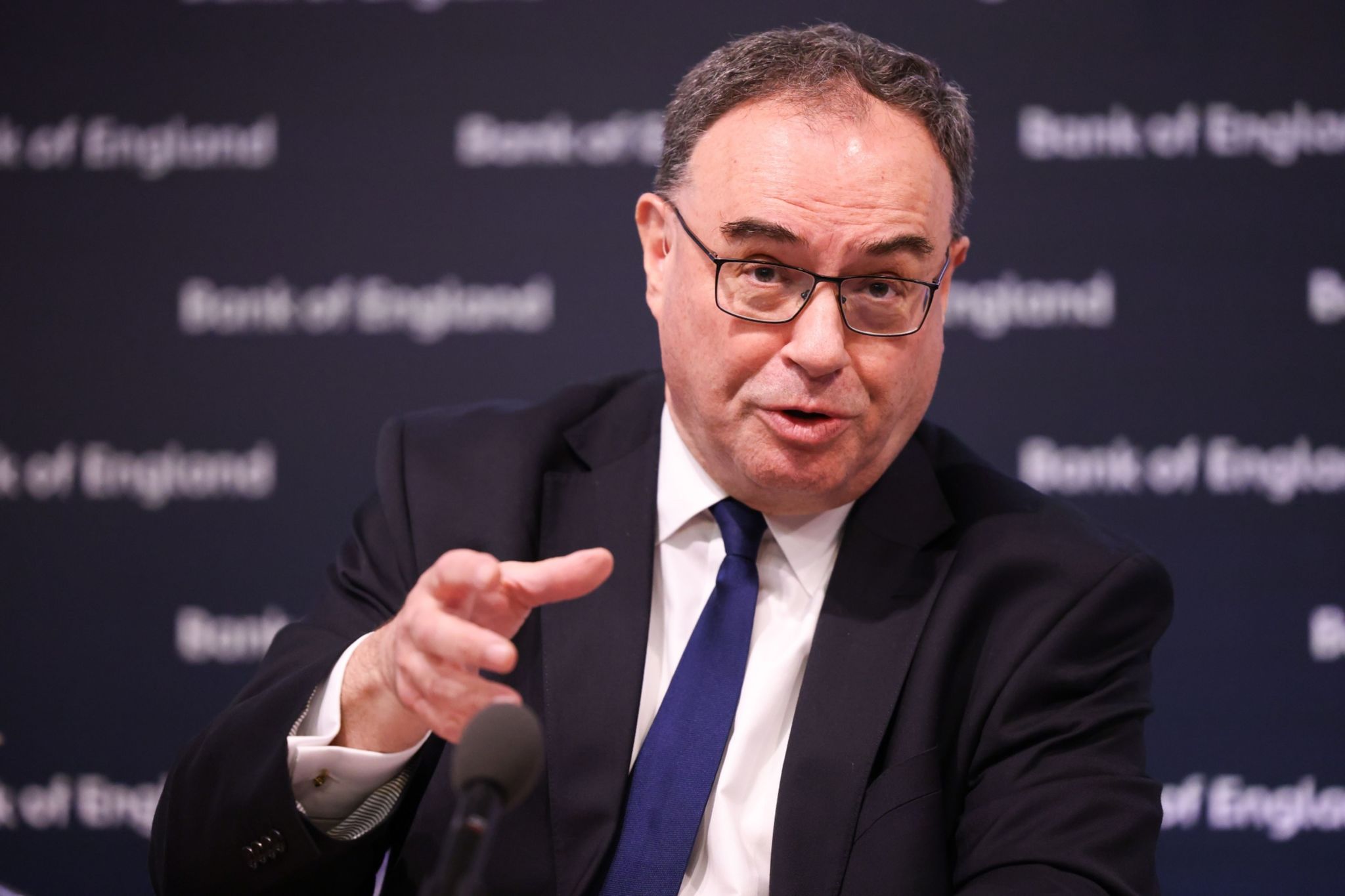 El gobernador del Banco de Inglaterra, Andrew Bailey.