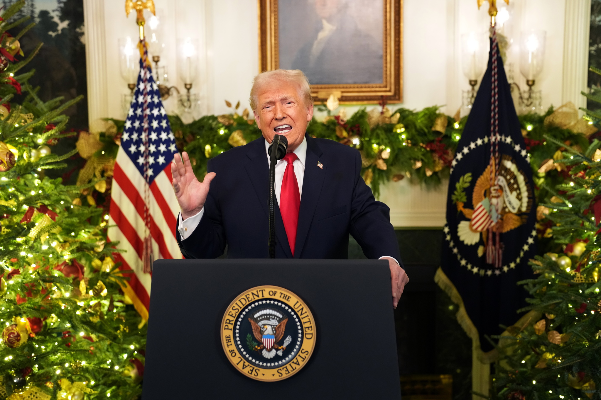 Trump exagera sus logros y culpa a Biden de la situación económica en su discurso a la nación