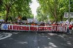Miles de personas claman en Madrid por una vivienda digna y llaman a una huelga general