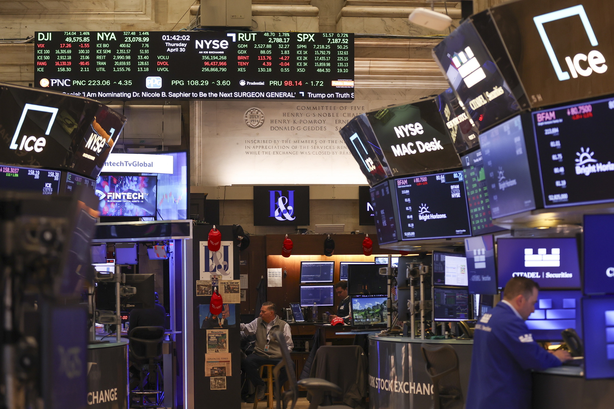 El mercado bursátil estadounidense dejará de contraerse por 