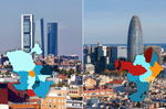 El alquiler cae en la mitad de barrios de Barcelona y en algunos de Madrid