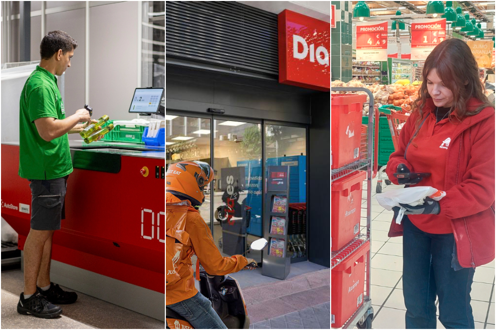 Mercadona, Dia y Alcampo avanzan online pese al parón del sector