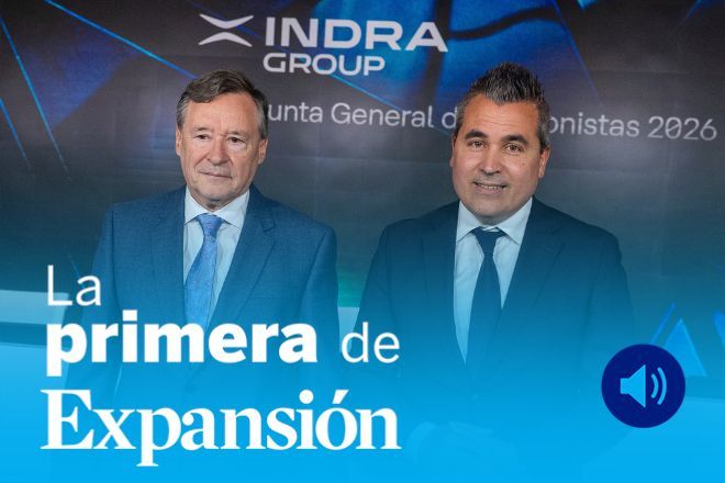 La Primera de Expansión sobre Indra, "data center", CaixaBank y Santander