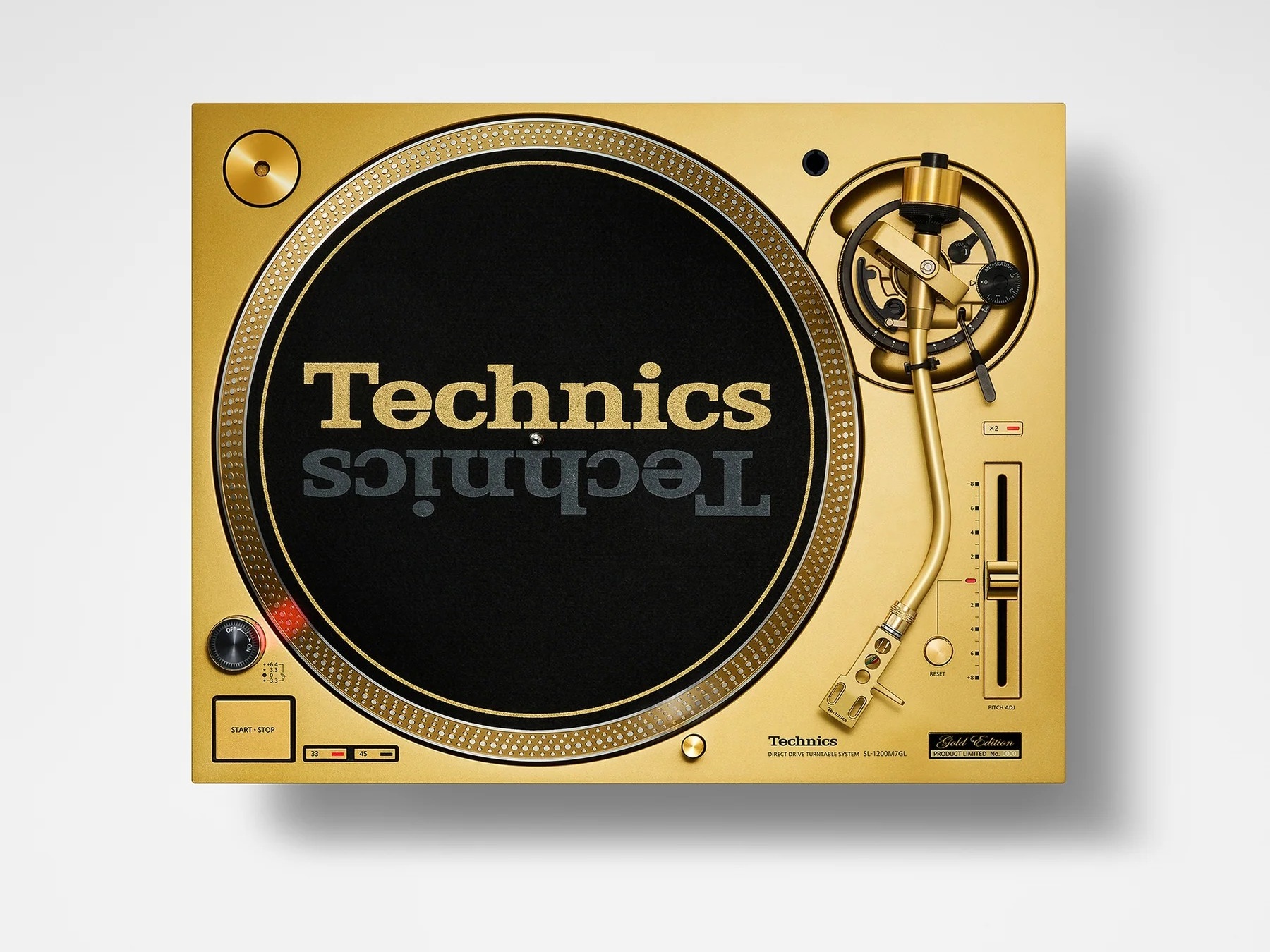 Edición especial 55 años del tocadiscos más vendido (Technics SL-1200) en plato de oro