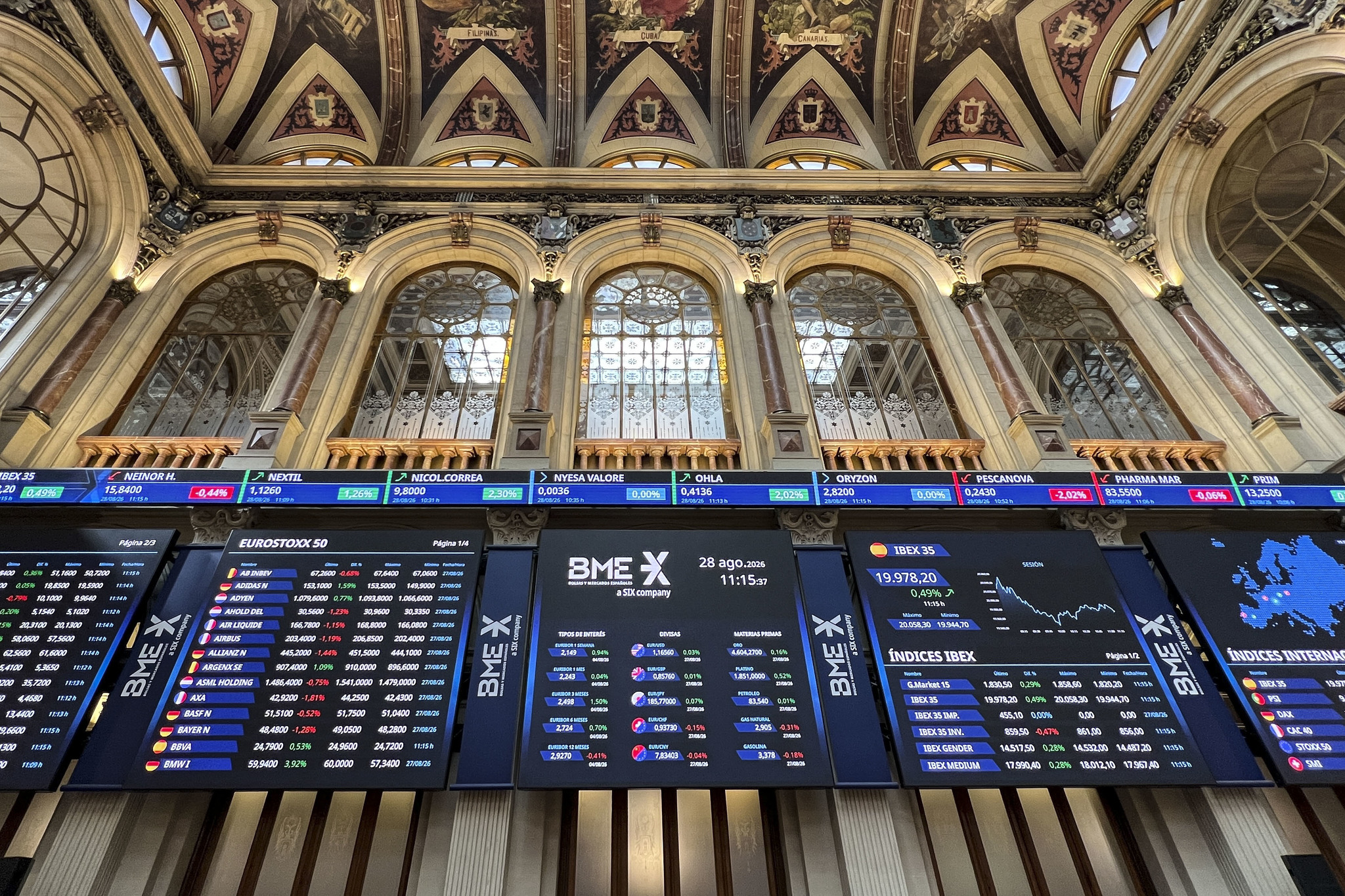 Amadeus, Grifols, Acerinox y ACS lideran el salto exterior del Ibex
