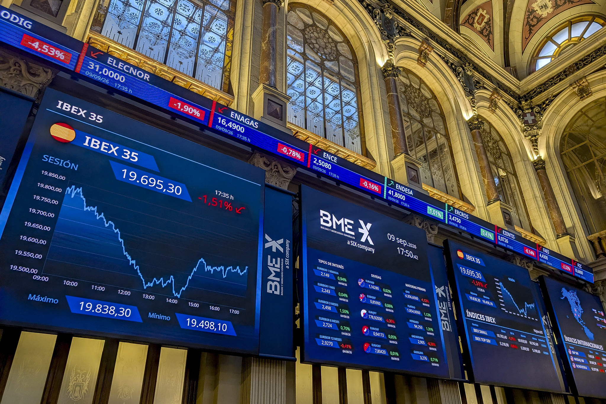 El Ibex, con el BCE de fondo, busca cortar sus caídas