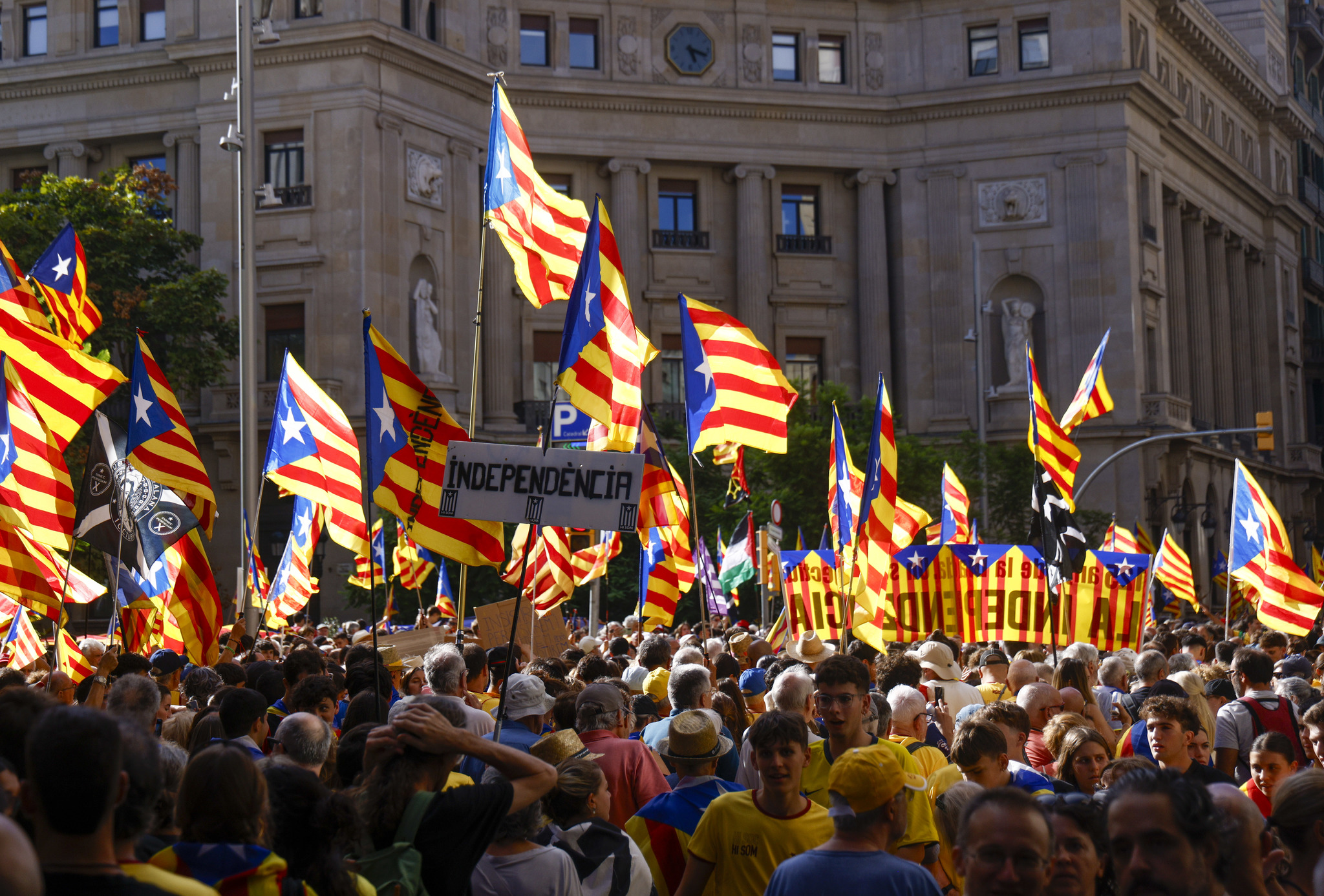 El independentismo, estancado un año más por la Diada: reúne a 45.000 personas en Barcelona