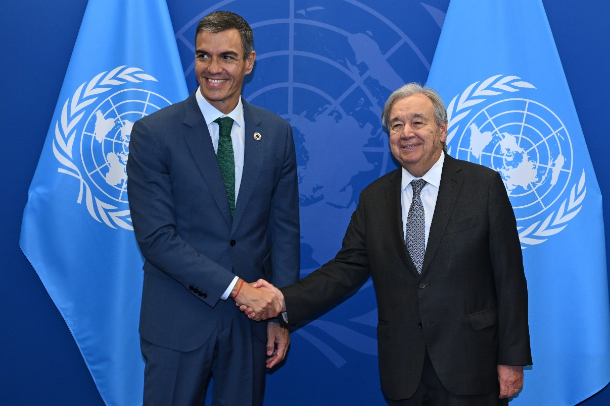 Sánchez planta a Trump en la recepción de la ONU