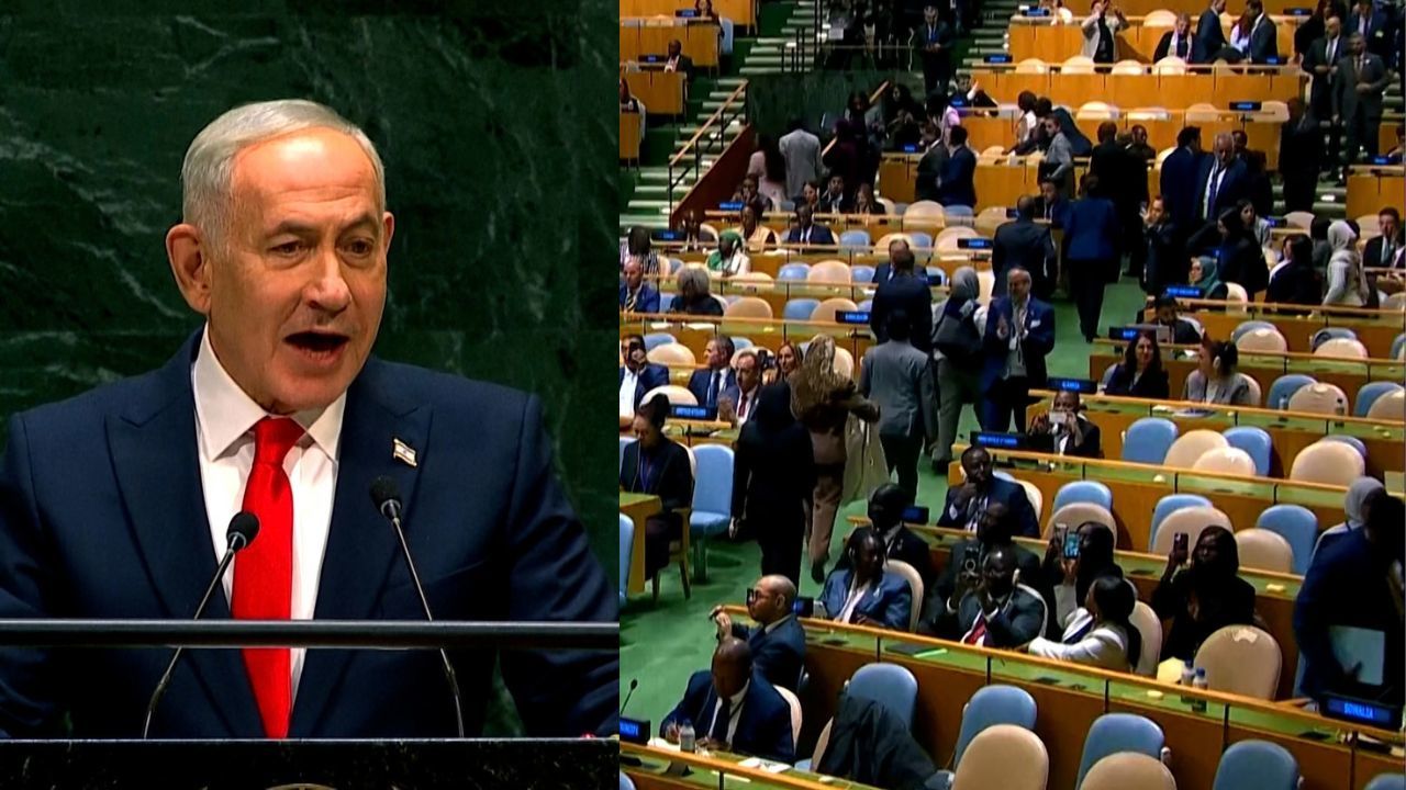 Plantan a Netanyahu durante su discurso en la Asamblea General de la ONU