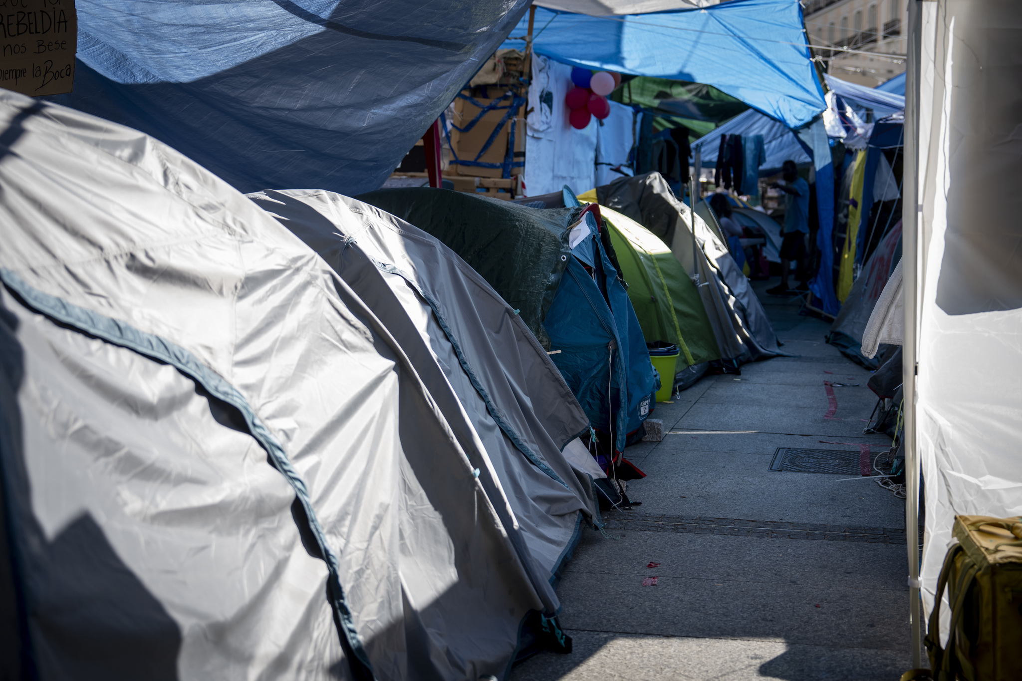 Una visita a la acampada