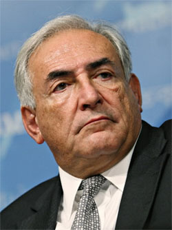 El director gerente del Fondo Monetario Internacional ( FMI ), el francs Dominique Strauss-Kahnn