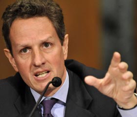 El secretario del tesoro estadounidense, Timothy Geithner