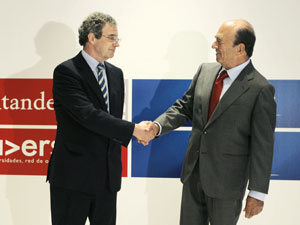 Csar Alierta y Emilio Botn, presidentes de Telefnica y Santander, respectivamente | Foto Efe