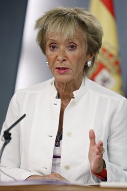 La vicepresidenta primera del Gobierno, Mara Teresa Fernndez de la Vega