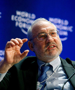 Joseph E. Stiglitz, durante su participacin durante el Foro Econmico de Davos en Suiza, celebrado en marzo | Foto Efe