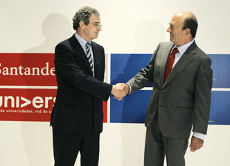 Csar Alierta y Emilio Botn, presidentes de Telefnica y Santander, respectivamente | Foto EFE