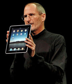 Steve Jobs presentando el iPad