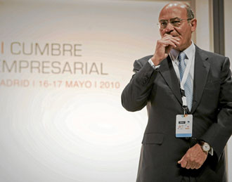 El presidente de CEOE, Gerardo Díaz Ferrán, ayer, en la cumbre Unión Europea-Iberoamérica
