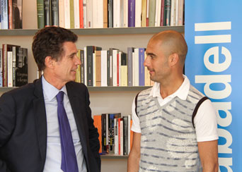 Josep Guardiola (izq.) y Jaume Guardiola, consejero delegado de Sabadell | Foto Banco Sabadell