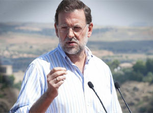 Mariano Rajoy en una rueda de prensa hoy.