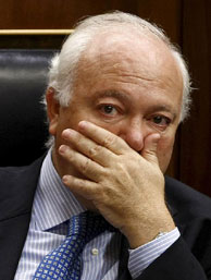 Miguel ngel Moratinos, ayer en el Congreso | Foto Efe