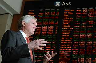 David Horsfield, consejero delegado de la Bolsa de Australia. AFP PHOTO / Torsten BLACKWOOD 